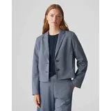 Opus Jackenblazer Kurzblazer JAMIRA Boxy Fit aus komfortablem blau 42