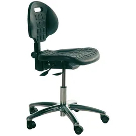 WARMBIER Arbeitsstuhl PU Schwarz