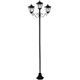 ETC Shop Gartenlaterne groß für draußen Kandelaber 3 flammig Außen Solar Außenlaterne stehend Outdoor, schwarz LED warmweiß H 194 cm