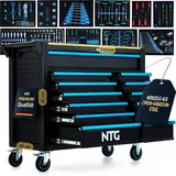 ntg nutzfahrzeug technik gmbh (32457 porta westfalica) Werkzeugwagen XXL inkl. 471 tlg. Werkzeug, 12 Schubladen mit Holzplatte – Schwarz/Blau