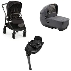Nuna Kinderwagen SwivTM next Caviar inklusive CARITM next Granite & BASETM next