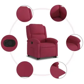 vidaXL Relaxsessel mit Aufstehhilfe Samt 144,5 x 82 x 0 cm Weinrot