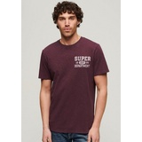 Superdry T-Shirt »ATHLETIC COLLEGE GRAPHIC TEE«, Gr. L, Fig purple slub) , 36709642-L