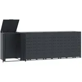 deluke Mülltonnenbox GORILO 345 x 117 x 79 cm anthrazit