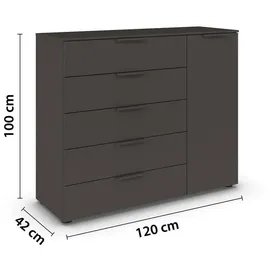 Rauch Sideboard Flipp ¦ schwarz ¦ Maße (cm): B: 120 H: 100