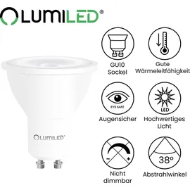 Lumiled LED Spot 10er Pack 5,2W GU10 720 lm warmweiß