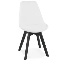 Holz Esszimmerstuhl mit Polsterung | Eleganter Designerstuhl mit Pillingstoff | Bequemer Wohnzimmerstuhl mit Rückenunterstützung | Kadima Design
