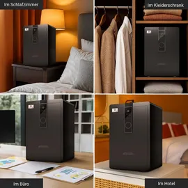 Extralink Lock Star XP-70 Elektronischer Safe mit Code und Fingerabdruck Tresor - Schwarz