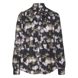 LASCANA Schluppenbluse Damen schwarz-flieder bedruckt Gr.44