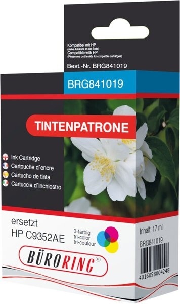 Tintenpatrone farbig, ersetzt HP C9352AE (Inhalt 17 ml), 125% mehr Inhalt
