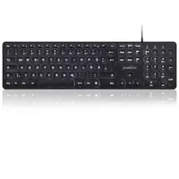 Perixx Periboard-331 Großschrift-Tastatur, schwarz, LEDs weiß, USB, DE (11900 /
