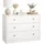 Wellhome Ebro Kommode mit 3 Schubladen in weißer Farbe 71,4x30,1x68,3cm