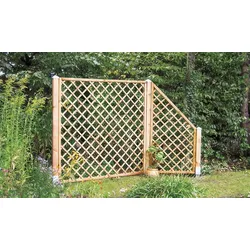 Rankgitterzaun 180 x 180 cm – Rankgitter aus Kiefer/Fichte, druckimprägnierte Holzspalier – Rankzaun für Kletterpflanzen oder Rankpflanzen