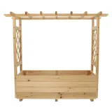 hardin 1fachgut Pflanzkasten mit Rankgitter 98 x 34 x 104 cm Natur