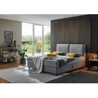 Atlantic Home Collection Boxbett "Borgholm", grau (anthrazit), B:181cm L:212cm,