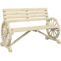 VidaXL Gartenbank 2-Sitzer Massivholz Tanne