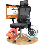 clouvou BrightSeat Bürostuhl Ergonomisch Schwarz
