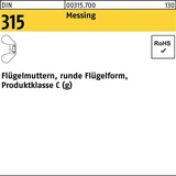 Industrial Quality Supplies Flügelmutter DIN 315 Messing M 3 Ms S