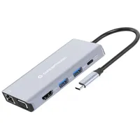 Conceptronic Dock USB-C->HDMI,USB3.0,100WPD 0.25m (USB-C, 10 Ports), Dockingstation +