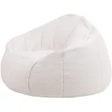 I.C.O.N. icon Riviera Sitzsack, Creme, Sitzsack Erwachsene mit Füllung, Bean Bag, Borg Sherpa Sessel, Lounge Sessel, Lounge Stuhl, Schlafzimmer, Wohnzimmer, Wohnzimmer Möbel