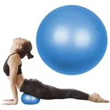luxuskollektion Gymnastikball 25cm Soft Yoga Ball mit Strohhalm Blau