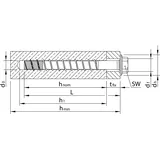 Heco MULTI-MONTI-plus SS A4 10,0 x 105, Sechskantkopf mit Scheibe