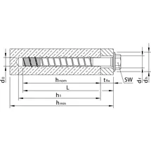Heco MULTI-MONTI-plus SS A4 10,0 x 105, Sechskantkopf mit Scheibe