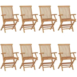 vidaXL Madisen Gartenstuhl 50 x 50 x 0 cm blau 8 St.
