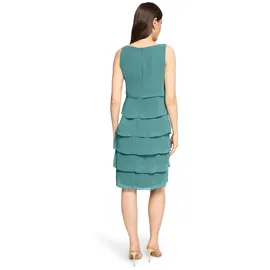 Vera Mont Cocktailkleid mit Volant Grün/Schwarz 42