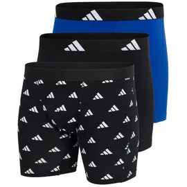 adidas Active Flex Cotton Boxershorts Schwarz/Weiß/Blau L 3er Pack