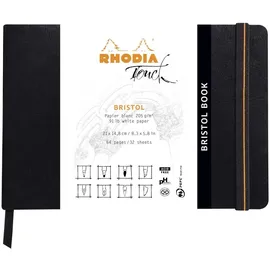 Rhodia Skizzenbuch Bristol Book A5 blanko Schwarz