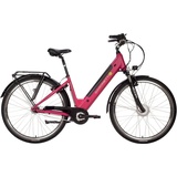 Saxonette E-Bike SAXONETTE "Comfort Plus 4.0" E-Bikes Gr. 45 cm, 28 Zoll (71,12 cm), rot (beere matt) E-Bikes E-Bike Citybike mit Rücktrittbremse, vollintegrierter Akku