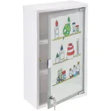 Spetebo XXL Medizinschrank 50 x 30 cm mit Milchglas Tür - bunt - Arzneischrank Erste Hilfe Hausapotheke