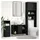 vidaXL Spülbeckenschrank Eiche Schwarz 80x33x60 cm Holzwerkstoff