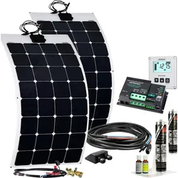 Solaranlage "Wohnmobil Solaranlage SPR-F 240W 12V EBL optional", schwarz (baumarkt), Solarmodule, Flexibles High-End Solarmodul