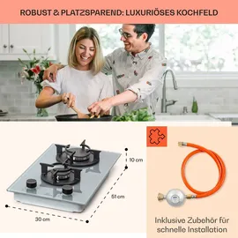 Klarstein Campingkocher 2-flammig Edelstahl