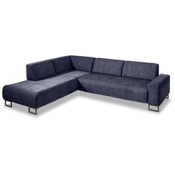 Segmüller Werkstätten Ecksofa Maxime Stoff Blau Navy