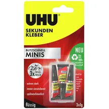 UHU Sekundenkleber Minis 1 g 3 St.