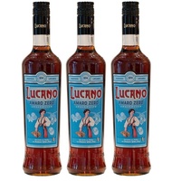 3x Lucano Amaro Zero Alkoholfrei Erfrischungsgetränk Basis Bitterkräutern 70cl