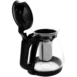 nordic schiller Teekanne Glas mit Deckel, und Siebeinsatz, Edelstahl (1700ml)