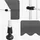 vidaXL Klemmmarkise 100 cm Anthrazit