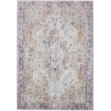 benuta Basic Waschbarer Teppich George - Multicolor/lila 120x170 cm - Kunstfaser - Rechteckig & im Style: Vintage, Elegant, Retro - Pflegeleicht für Wohnzimmer Schlafzimmer