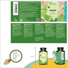 Vegavero Bio Ingwer Kapseln 650 mg 120 St.