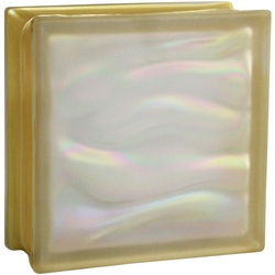 Fuchs Design Glasbaustein, BxH: 190 x 190 mm - goldfarben