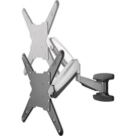 Schwaiger LWHD5530 TV-Wandhalterung, Fernseherhalterung Mounting TV-Aufhängung neigbar, schwenkbar max. 30kg max. VESA-Norm 400x400 schwarz inkl. ... - Schwarz