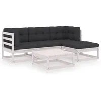 vidaXL Modell 24 Loungeset Kiefer weiß