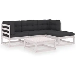 vidaXL Modell 24 Loungeset Kiefer weiß