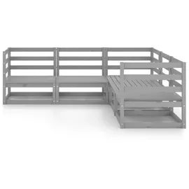 vidaXL Modell 17 Loungeset grau Kiefer massivholz