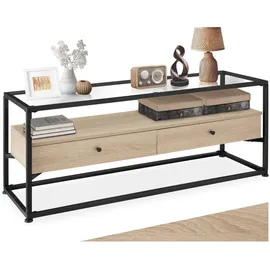 Tectake Maidenhead Lowboard 121,5 x 41,5 x 50,5 cm Eiche Sonoma/Holzwerkstoff