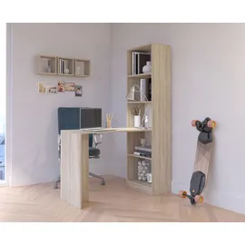 akord furniture factory AKORD SMART Sonoma-Eiche Schreibtischbibliothek B125 x H180 x T50 cm